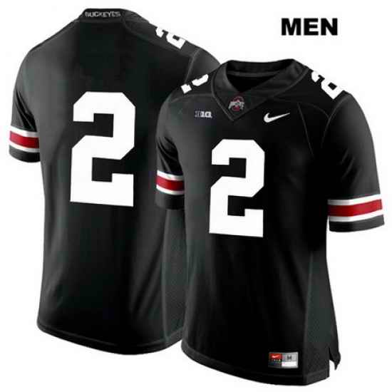 Chase Young Ohio State Buckeyes Authentic White Font Mens Nike  2 Stitched Black College Football Jersey Without Name Jersey